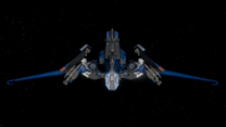 Hawk IBlue Gold in space - Rear.png