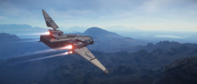 Corsair flying low over rocky mountains.png
